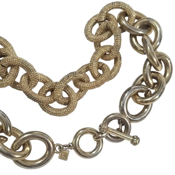 Banana Republic Gold Chain Choker with Unusual Finish - Picture 4 of 8